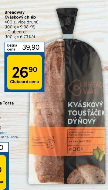 Toustový chléb kváskový Breadway