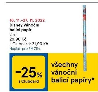 Balicí papír vánoční Disney