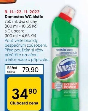 Čistič WC gelový Domestos