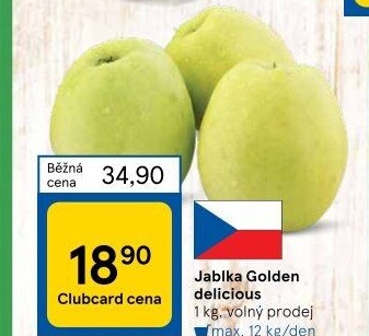 Jablka Golden Delicious