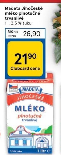 Mléko trvanlivé Jihočeské Madeta - 1,5% polotučné