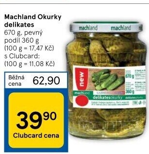 Okurky delikates Machland