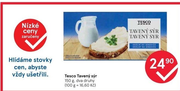 Sýr tavený Tesco