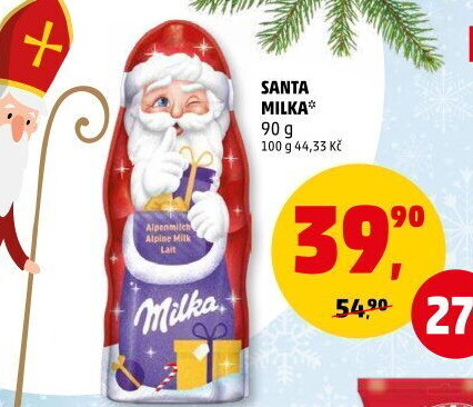 Čokoládový Santa Milka