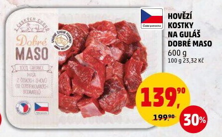 Hovězí maso na guláš Dobré maso