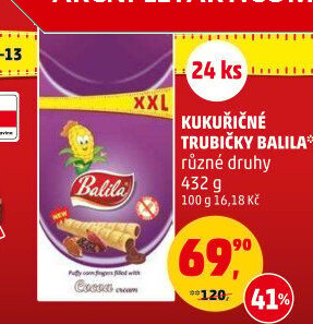 Kukuřičné trubičky bez lepku Balila