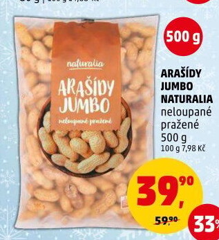 Neloupané arašídy Naturalia