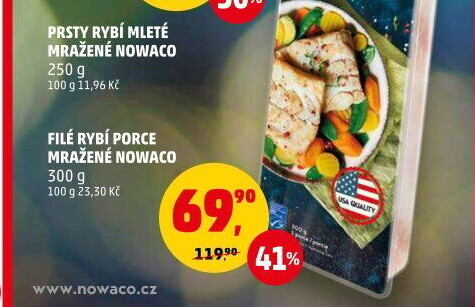 Rybí filé mražené Nowaco
