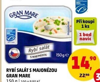 Rybí salát s majonézou Gran Mare