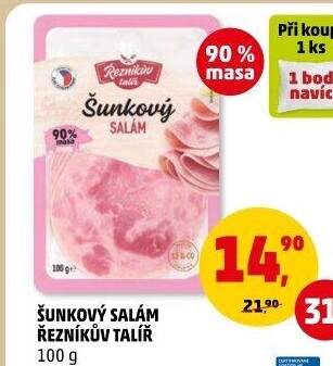 Salám šunkový Řezníkův talíř