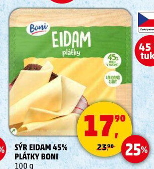 Sýr Eidam 45% Boni