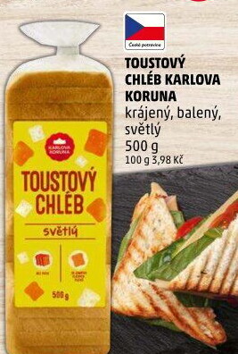 Toustový chléb Karlova Koruna