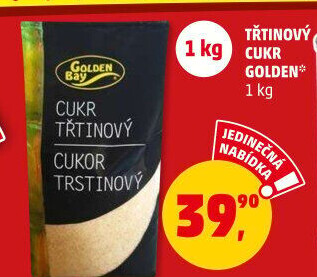 Třtinový cukr Golden Bay
