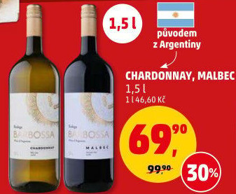 Víno Chardonnay Barbossa