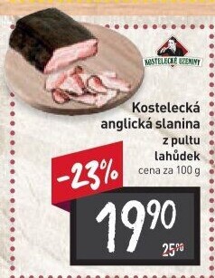 Anglická slanina kostelecká Kostelecké uzeniny