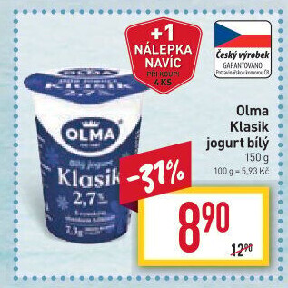Bílý jogurt Klasik Olma