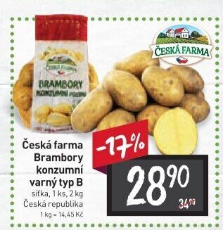 Brambory konzumní Česká farma