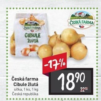 Cibule žlutá Česká Farma