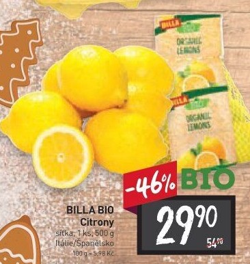 Citrony Naše Bio Billa