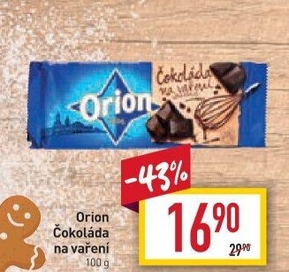 Čokoláda na vaření Orion