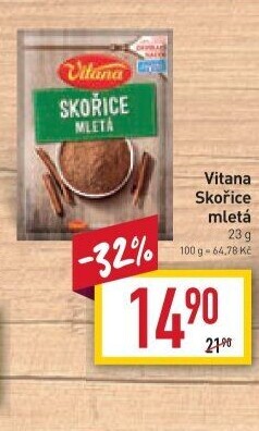 Koření Skořice mletá Vitana