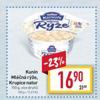 Mléčná rýže Kunín