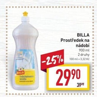 Prostředek na nádobí Billa