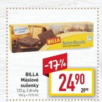 Sušenky máslové Billa