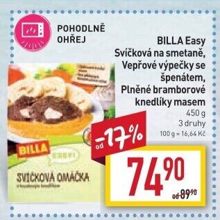 Svíčková na smetaně Easy Billa