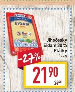 Sýr Eidam Jihočeský 30% Madeta