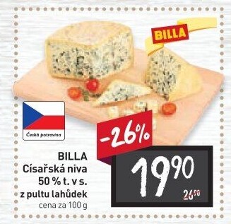 Sýr Niva císařská 50% Billa