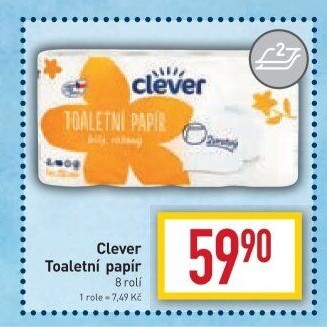 Toaletní papír 2vrstvý Clever