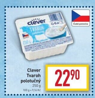 Tvaroh polotučný Clever