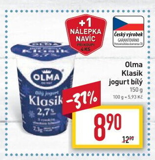 Bílý jogurt Klasik Olma