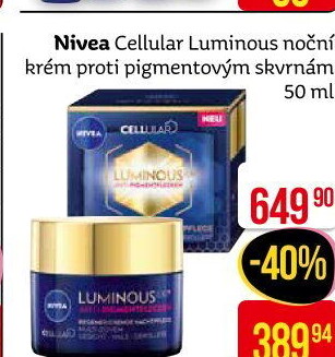 Krém pleťový proti pigmentovým skvrnám Cellular Luminous Nivea