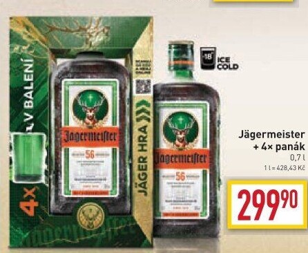 Bylinný likér Jägermeister - dárkové balení