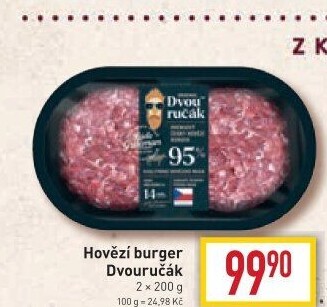 Hovězí burger dvouručák Kostelecké uzeniny