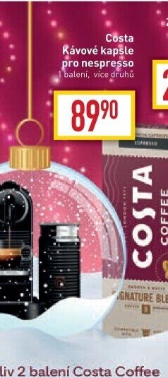 Kapsle kávové Nespresso Costa Coffee