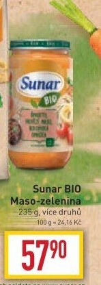 Masozeleninový příkrm bio Sunar