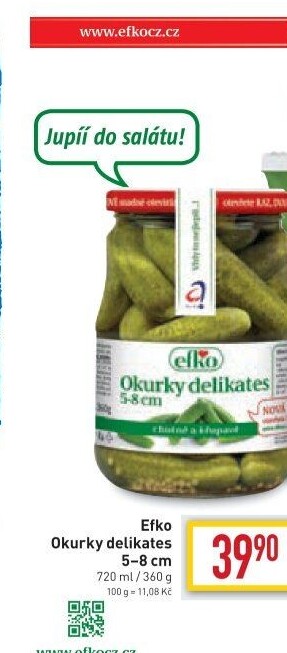 Okurky delikates Efko