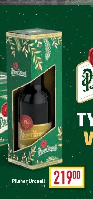 Pivo světlý ležák Retro láhev Pilsner Urquell