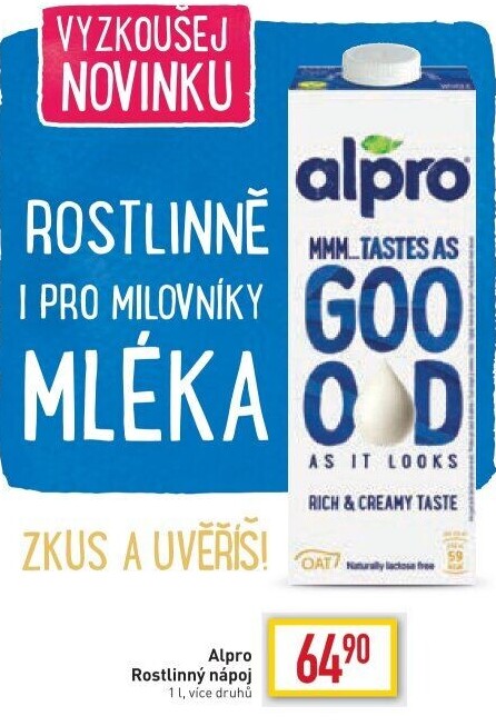 Rostlinné nápoje Alpro Soya