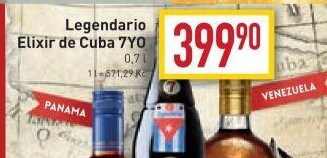 Rum Legendario Elixir de Cuba 7YO