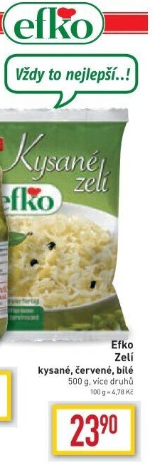 Zelí bílé kysané Efko