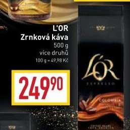 Zrnkové kávy L'