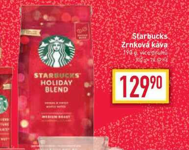 Zrnkové kávy Starbucks