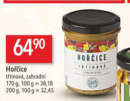 Hořčice třtinová farma Horní Ves