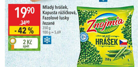 Hrášek mražený Znojmia