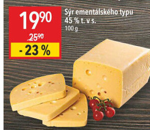 Sýr ementálského typu 45%