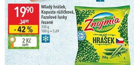 Hrášek mražený Znojmia